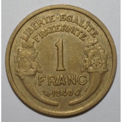 FRANCE - KM 885 - 1 FRANC 1940 - TYPE MORLON - BRONZE ALU