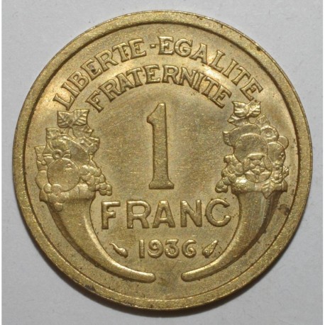 FRANKREICH - KM 885 - 1 FRANC 1936 - TYP MORLON - BRONZE ALU