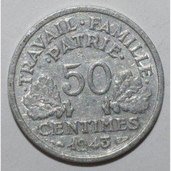 FRANKREICH - KM 914 - 50 CENTIMES 1943 - TYP BAZOR - Leichtgewicht