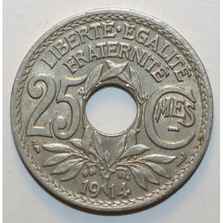 FRANKREICH - KM 867  - 25 CENTIMES 1914 - SS