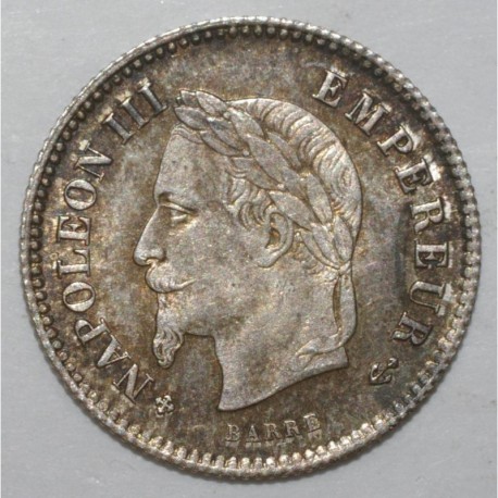 FRANCE - KM 808 - 20 CENTIMES 1867 BB Strasbourg TYPE NAPOLEON III