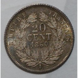 FRANKREICH - KM 778 - 20 CENTIMES 1860 A - Paris TYP NAPOLEON III