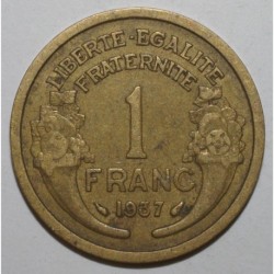FRANKREICH - KM 885 - 1 FRANC 1937 - TYP MORLON - BRONZE ALU