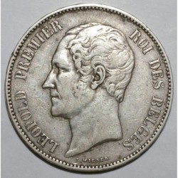 BELGIQUE - KM 17 - 5 FRANCS 1853 - LEOPOLD 1er - Tranche A - Tête nue