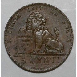 BELGIQUE - KM 5 - 5 CENTIMES 1850 - LEOPOLD 1 -  Coup sur listel