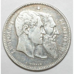 BELGIQUE - KM 39 - 2 FRANCS 1880 - LEOPOLD II - 50 ans de l'indépendance