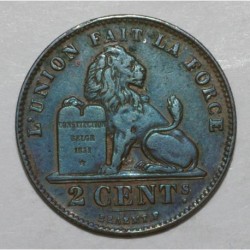 BELGIUM - KM 35.1 - 2 CENTIMES 1909 of 05 - LEOPOLD II - French Legend