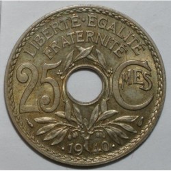 GADOURY 381 - 25 CENTIMES .1940. - TYPE LINDAUER - KM 867