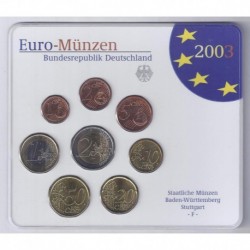 ALLEMAGNE - Coffret 8 pièces euro 2003 - Atelier F - Stuttgart