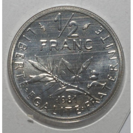 FRANKREICH - KM 931.1 - 1/2 FRANC 1981 TYP SÄMANN