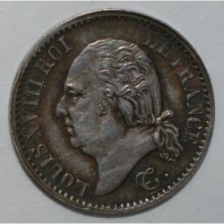 GADOURY 352 - 1/4 FRANC 1822 A PARIS TYPE LOUIS XVIII - SUP à FDC - KM 714.1