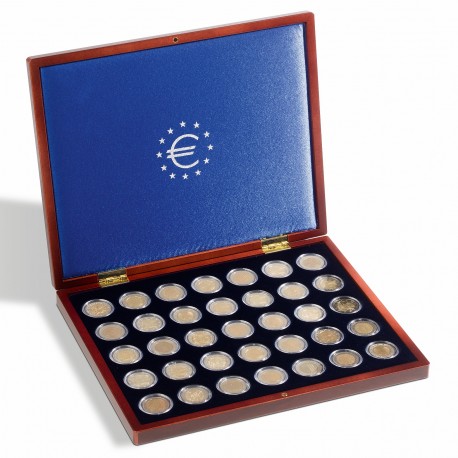 COFFRET NUMISMATIQUE VOLTERRA UNO DE LUXE POUR 35 PIECES DE 2 EUROS - REF 323638