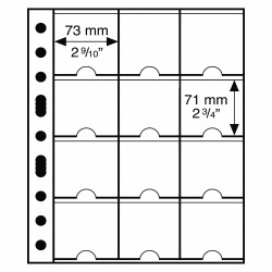 Kunststoffhüllen GRANDE mit 12 abteilen 73 x 71 mm (Passend für münzrähmchen 67x67mm) 5er Pack