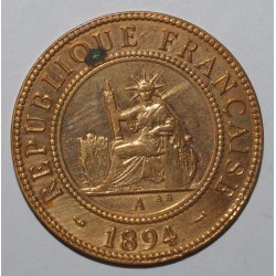 INDOCHINA - KM 1 - 1 CENT 1894 - Gebeizt