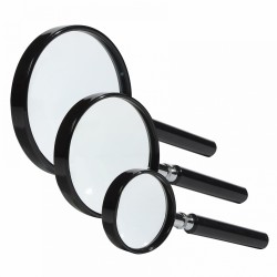 MAGNIFIER WITH HANDLE - LENS 50MM X4, LENS 75 MM X3 OR LENS 90MM X2 - REF 337993-308387-321182