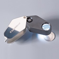 LED-EINSCHLAGLUPE, 10-FACHE VERGRÖßERUNG, SCHWARZ, LINSEN 18 MM - REF 329828