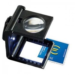 LINEN TESTER W/LED, PLASTIC BLACK MATT WITH SCALE 5X MAGNIFICATION - REF 308008