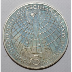 GERMANY - KM 136 - 5 MARK 1973 J - Hamburg - 500 years of the birth of Nicolaus Copernicus