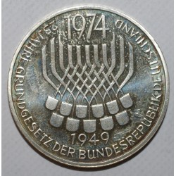 GERMANY - 5 MARK 1974 F - CONSTITUTIONAL LAW - BELLE EPREUVE