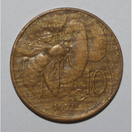 ITALIEN - KM 60 - 10 CENTESIMI 1921 - VICTOR EMMANUEL III