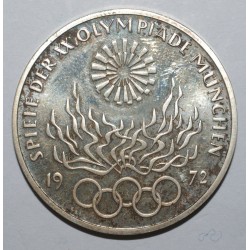 DEUTSCHLAND - KM 135 - 10 MARK 1972 F - Stuttgart - München Olympische Spiele - Flamme