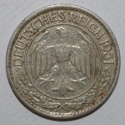 ALLEMAGNE - KM 49 - 50 REICHSPFENNIG 1931 J - Hambourg - République de Weimar