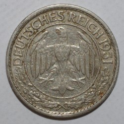 DEUTSCHLAND - KM 49 - 50 REICHSPFENNIG 1931 J - Hamburg - Weimarer Republik