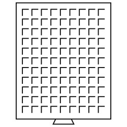 Münzboxen mit eckigen Einteilungen - von 19 bis 270 mm - Außenformat 236 x 303 x 20 mm