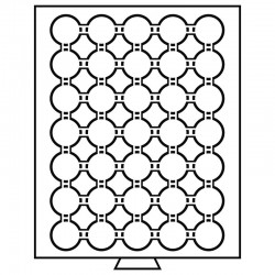 Münzboxen für Münzkapseln - von 16.5 bis 41 mm - Außenformat 236 x 303 x 20 mm