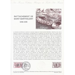 971 - ST-BARTHELEMY- TIMBRE 1.10 FRANCS - 19/01/1978 - RATTACHEMENT DE SAINT-BARTHELEMY 1878-1978