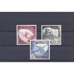 MONACO - 1952 - LOT DE 3 TIMBRES - HELSINKI