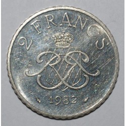 MONACO - KM 157 - 2 FRANCS 1982 - RAINIER III