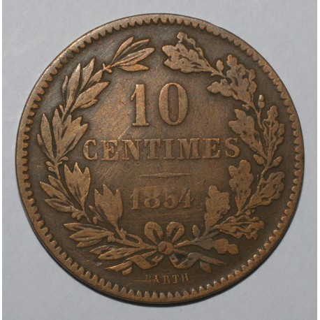 LUXEMBURG - KM 23.1 - 10 CENTIMES 1854