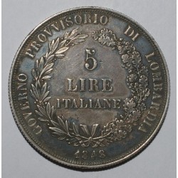 ITALY - C 22.1 - LOMBARDY - 5 LIRE 1848 M - Milan