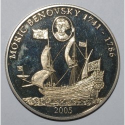 LIBÉRIA - 5 DOLLARS 2005 - BATEAU - MORIC BENOVSKY - 1741 - 1786