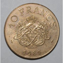 MONACO - KM 154 - 10 FRANCS 1981 - RAINIER III