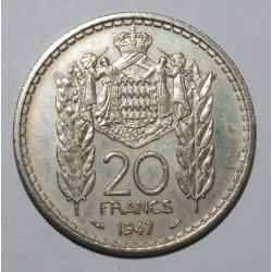 MONACO - 20 FRANCS 1947 - LOUIS II - TRES TRES BEAU