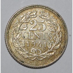 NIEDERLANDE - KM 164 - 25 CENTS 1941 - WILHEMINA