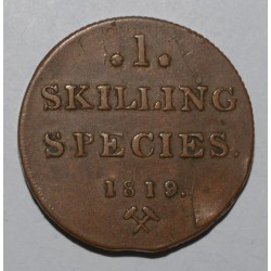 NORVÈGE - KM 286 - 1 SKILLING 1819 - Carl XIV Johan