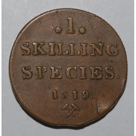 NORWEGEN - KM 286 - 1 SKILLING 1819 - Carl XIV Johan