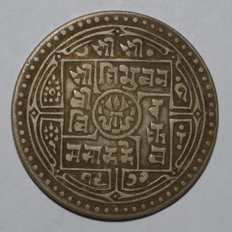 NÉPAL - KM 695 - DOUBLE MOHUR 1980 - VS 1923 - Tribhuvana Bir Bikram