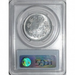 5 FRANCS 1949 - LAVRILLIER ALUMINIUM - SPLENDIDE - PCGS MS 63