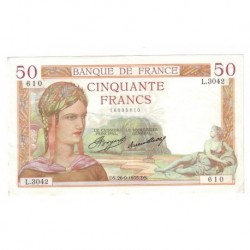 FAY 17/17 - 50 FRANCS CERES...