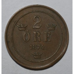 SCHWEDEN - KM 735 - 2 ORE 1874 - Oscar II