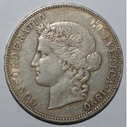 SCHWEIZ - KM 34 - 5 FRANCS 1890 B - Bern - Helvetia