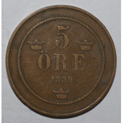 SCHWEDEN - KM 757 - 5 ORE 1889 - Oscar II