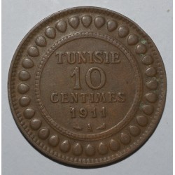 TUNISIA - KM 236 - 10 CENTIMES 1911 A