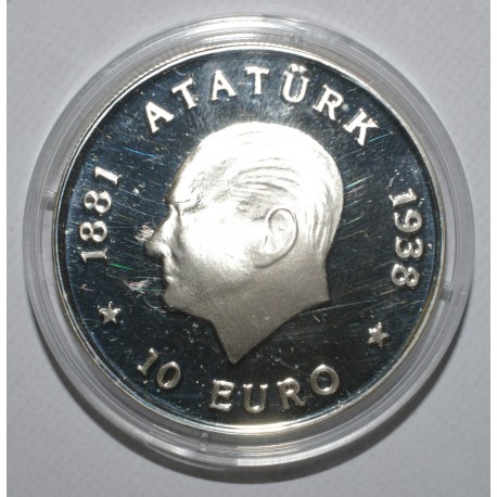 TURQUIE - KM 1084 - 2500000 LIRA 1998 - 10 EURO - KEMAL ATATURK