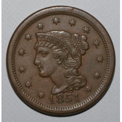 UNITED STATES - KM 67 - 1 CENT 1851 - BRAIDED HAIR