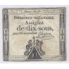 ASSIGNAT OF 10 SOUS - SERIE  1302 - 24/10/1792 - NATIONAL DOMAINS